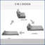 Canapé-lit convertible HOMcom - L 51,25 po avec 2 coussins, dossier réglable | Gris clair | Polyester-1506336915