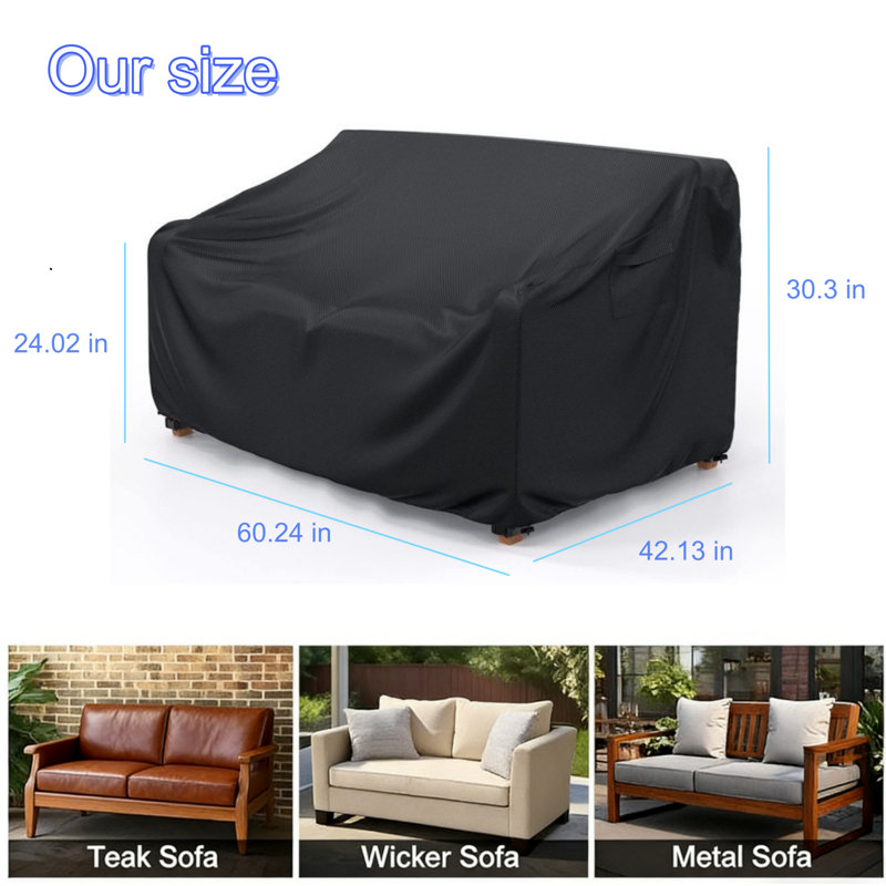 Outdoor furniture covers, garden bench covers, terrace sofa covers, seat covers, Oxford fabric furniture covers, chair covers, with drawstrings for bottom fixation
