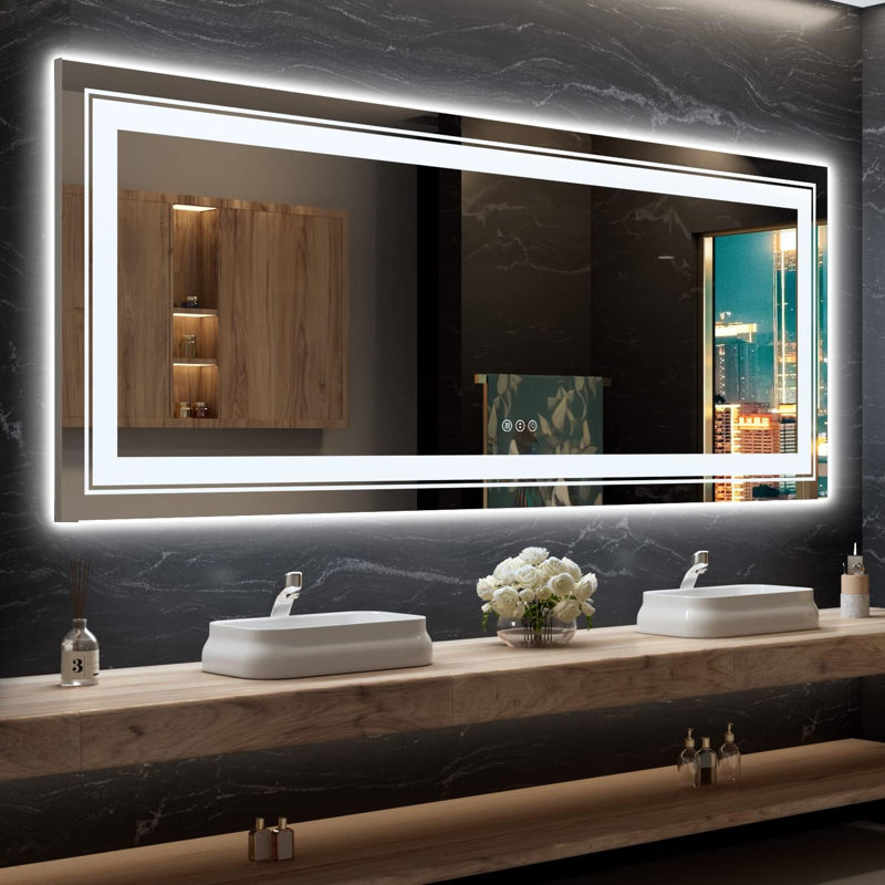Miroir de salle de bain Maureene, 36 po x 96 po