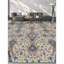 Wool Damask Area Rug in Black/Rust