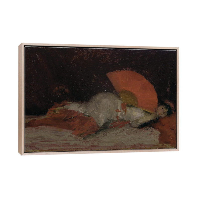 Print, 45.72 cm H x 66.04 cm W x 4.445 cm D, Natural Wood