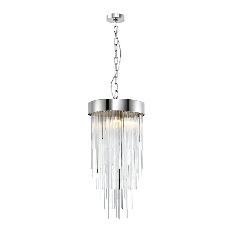 Lustre à 4 lumières Conyantham, Nickel poli