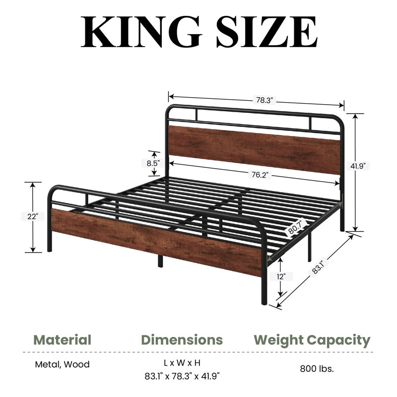 Aveana Platform Bed, Mahogany, King