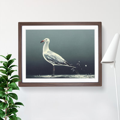 XH1022-5599X Lone Seagull - Single Picture Frame Print