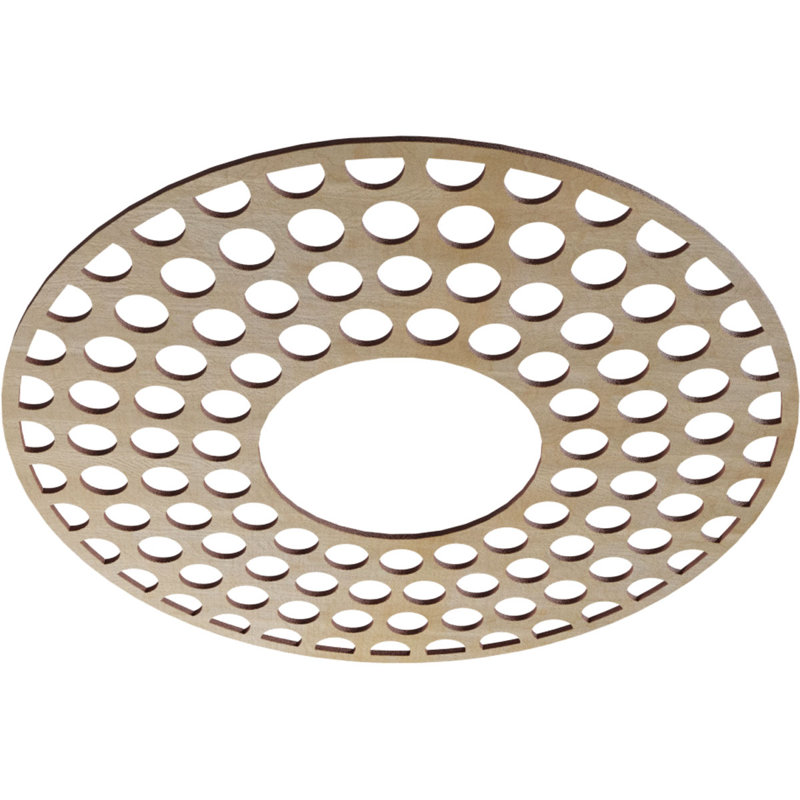 Médaillon de plafond en bois Fink, Bouleau, H 26 po x l 26 po x P 0,25 po