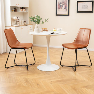 47cm H Upholstered Side Chair in Brown