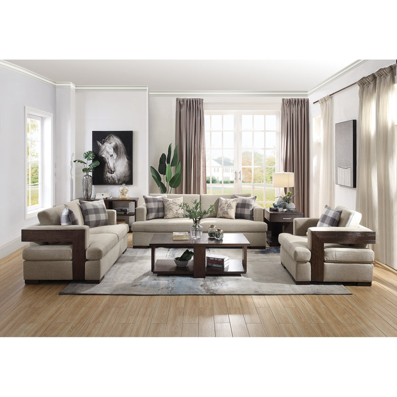 Canapé Modern Sofaniamey avec 4 coussins décoratifs