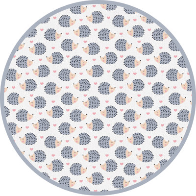 Ajeta Vinyl Machine Printed Area Rug