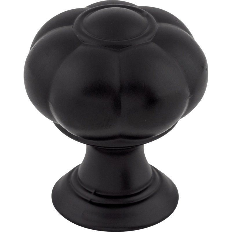 Allington 1 1/4" Length Novelty Knob, Flat Black, 1 1/4" Knob Length