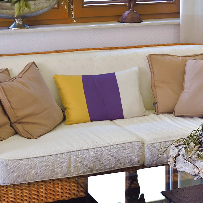 Housse de coussin lombaire Atlanta, Minnesota, Mauve/jaune