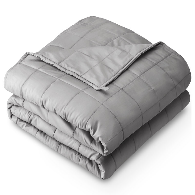 Couverture en coton sergé, Gris clair, l 60 po x L 80 po, 17 lb