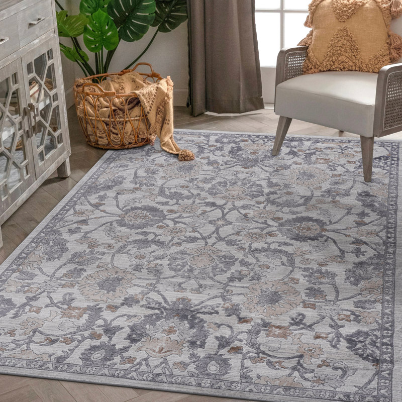 5X7 Area Rug - Sand//, Non-Shedding, Stain , Attractive For Living Room Bedroom Dining Home Office Non-Shedding Exceptional