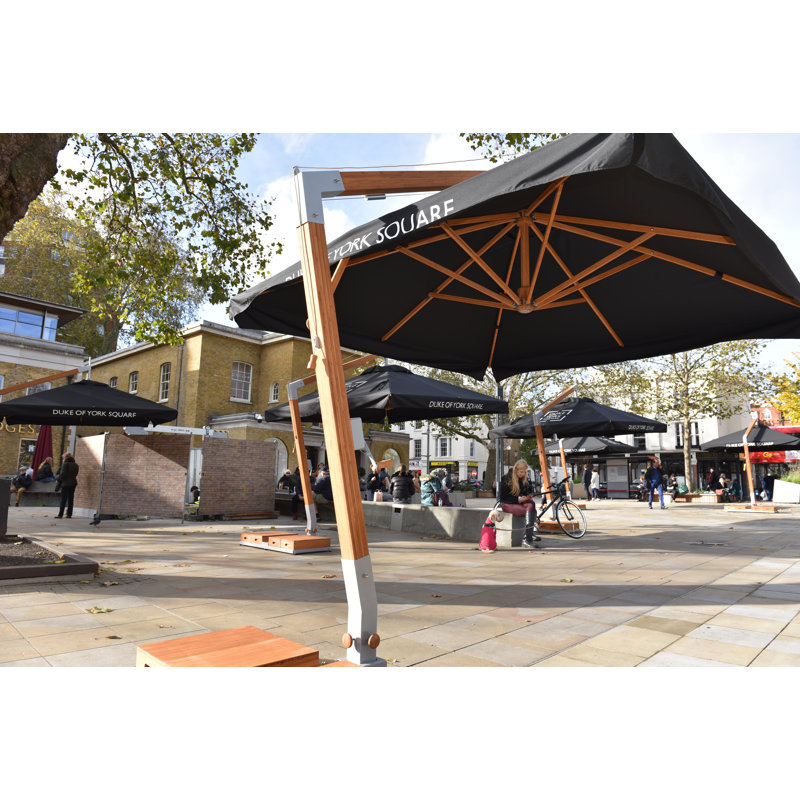 Yadira 300cm X 400cm Rectangular Cantilever Parasol, Forest Green
