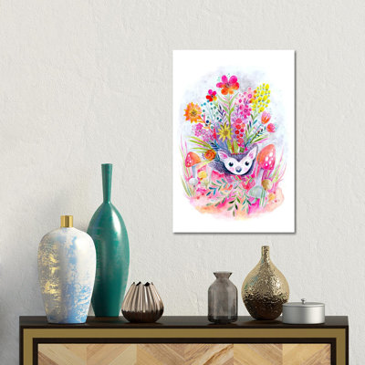 Hedgehog 1 Piece Wrapped Canvas Wall Art