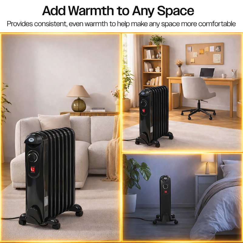 St. Helens Home & Garden High Efficiency Radiator Space Heater, 59.7cmH x 36cmW x 24cmD