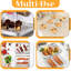 Grille-pain grille-pain avec support, mini-plateau de cuisson en acier inoxydable de 9 po x 7 po x 1 po avec grille pour rôtir, non toxique et robuste, va au lave-vaisselle (2 casseroles + 2 grilles)