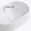 Lavabo de salle de bain ovale au-dessus du comptoir, lavabo vasque en porcelaine blanche de 19 po x 12 po, lavabo de meuble-lavabo moderne, lavabo en céramique Art