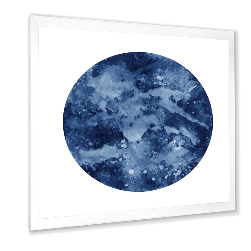 «Space Galaxy Circle», impression sur toile, H 16 po x l 16 po x P 1 po, Cadre photo blanc