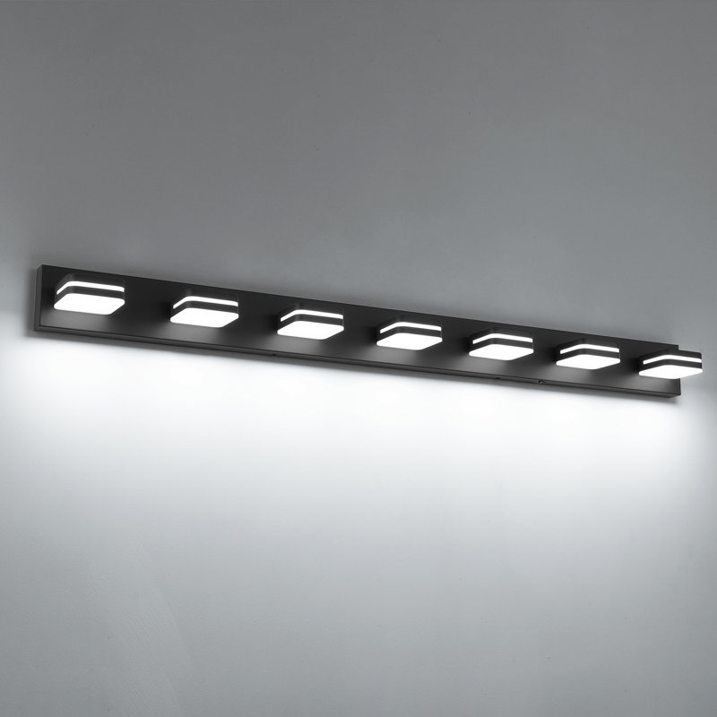 Luminaire de salle de bain 55 lumières à DEL 55 po avec tête réglable 55 po, 55,1 po de largeur, 7 Lights