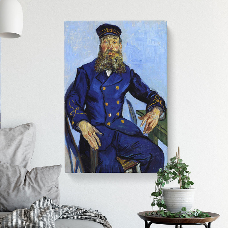 The Postman Joseph Roulin by Vincent Van Gogh - Wrapped Canvas Painting, 76cm H x 50cm W x 3cm D