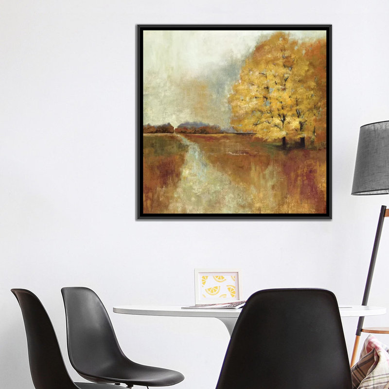«Repose», reproduction sur toile, H 18 po x l 18 po x P 1,5 po, Toile avec cadre noir, Pas de tapis