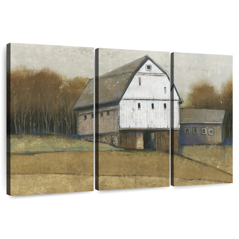 Lilie White Barn View I, 24" H x 38" W