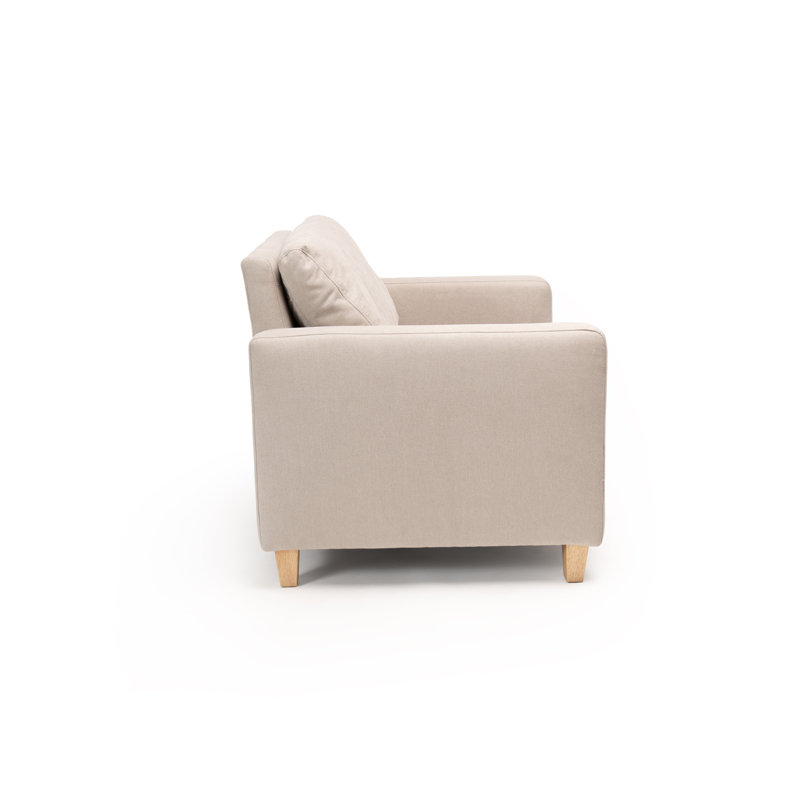 Aharshi Upholstered Armchair, Pale Oak, Beige
