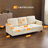 83.5" Upholstered Square Arm Suede Sofa-772233932