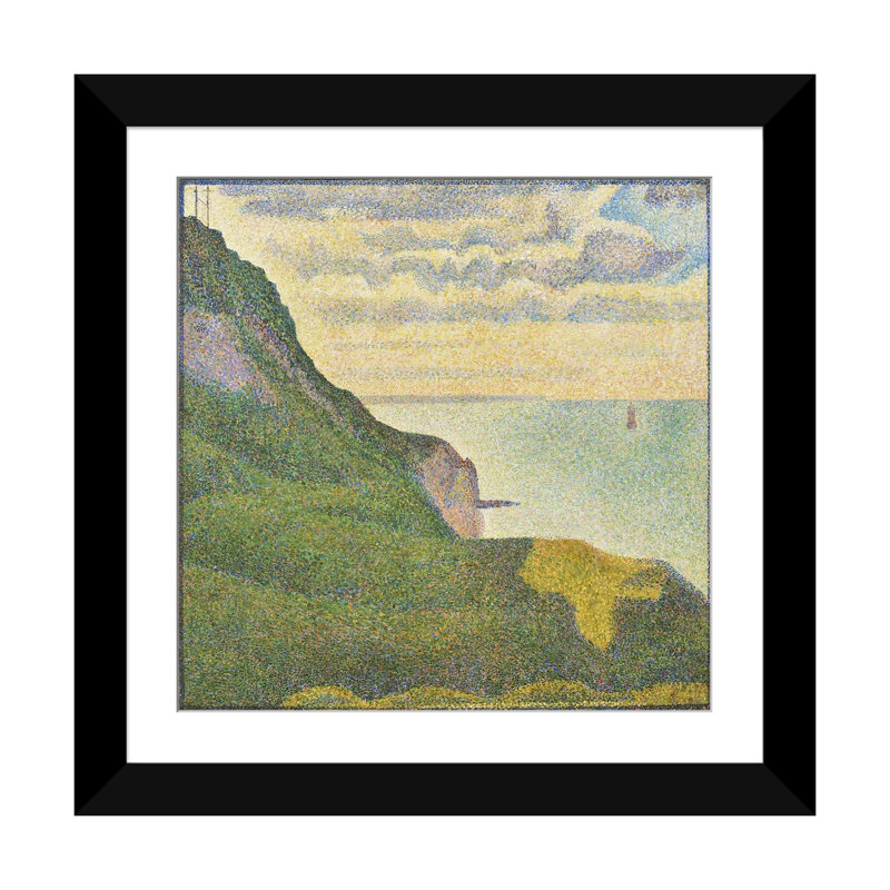 "Paysage marin à Port-en-Bessin (Normandie)" par Georges Seurat, reproduction d'art sur toile, H 24 po x l 24 po x P 1 po