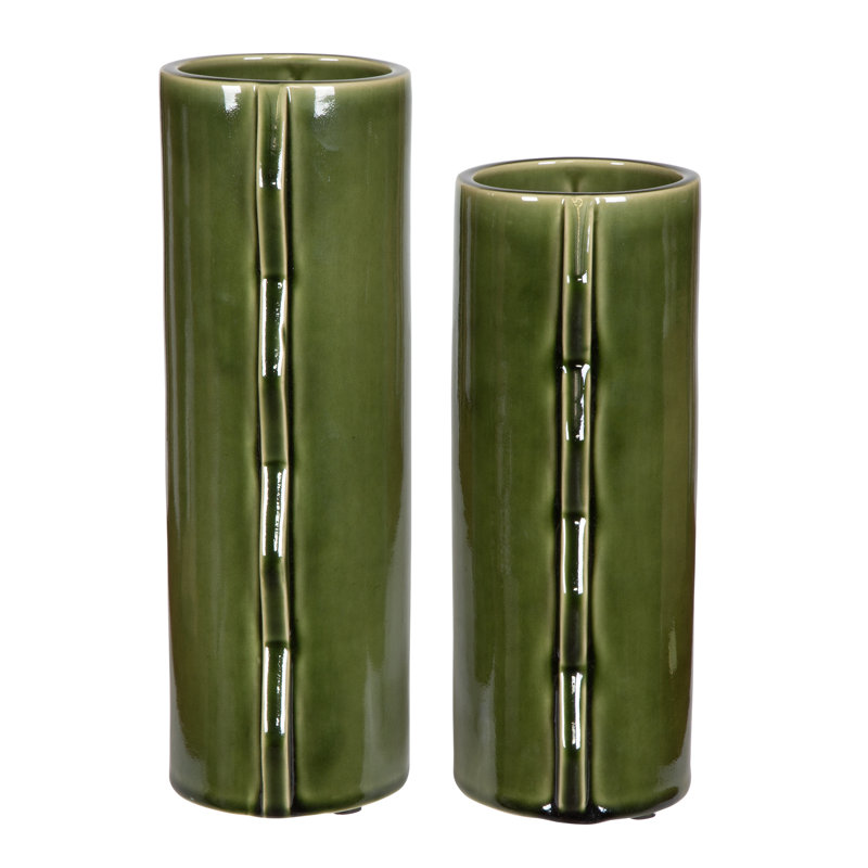 Meander Green Vases, Set/2