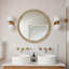 Miroir mural rond 35,43 pouces avec cadre en bois vieilli