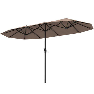 13 Ft Large Patio Umbrella Outdoor Double-sided Table Market Umbrella For Garden Wine