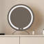 Coiffeuse avec miroir lumineux, 5 tiroirs, 1 chaise