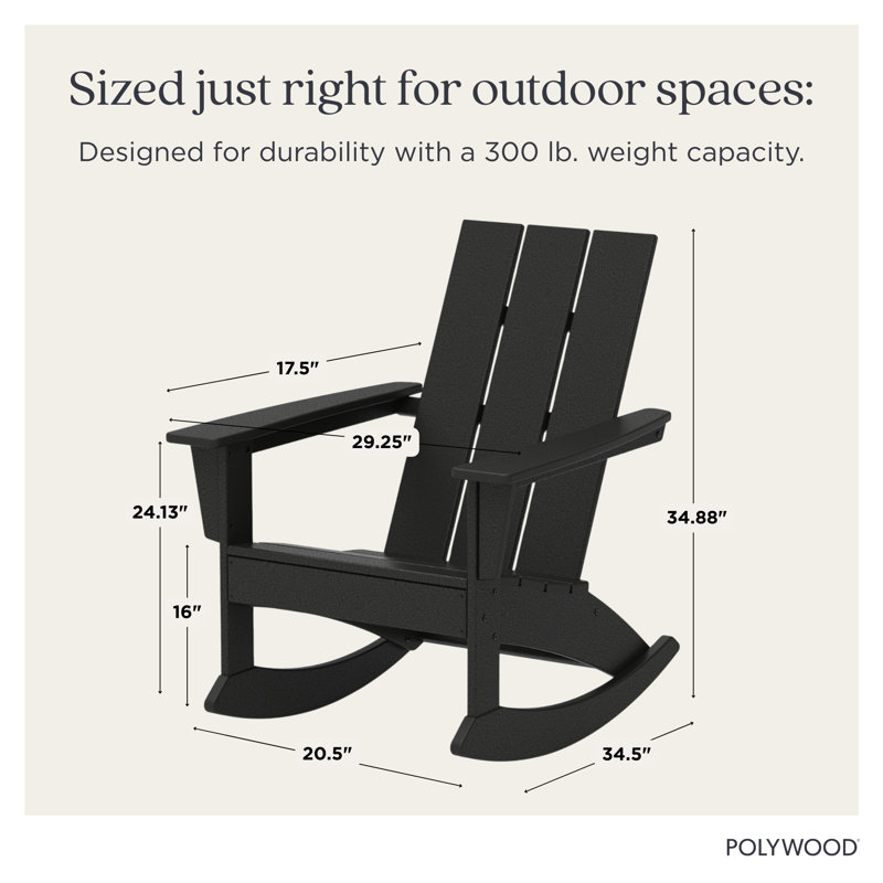 POLYWOOD x Sol 72 Jamarion Adirondack Rocker, Navy