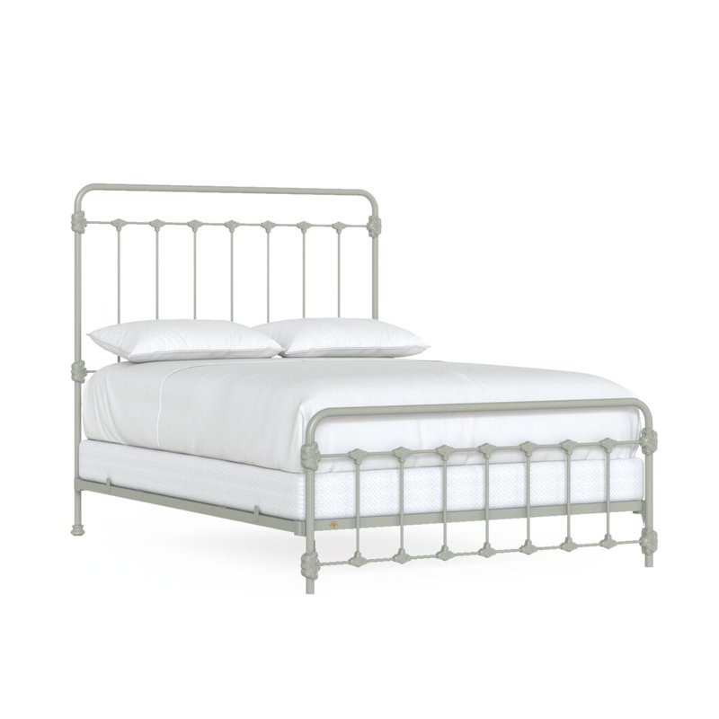 Lit en fer Picket Fence, Grand lit, Vert sauge