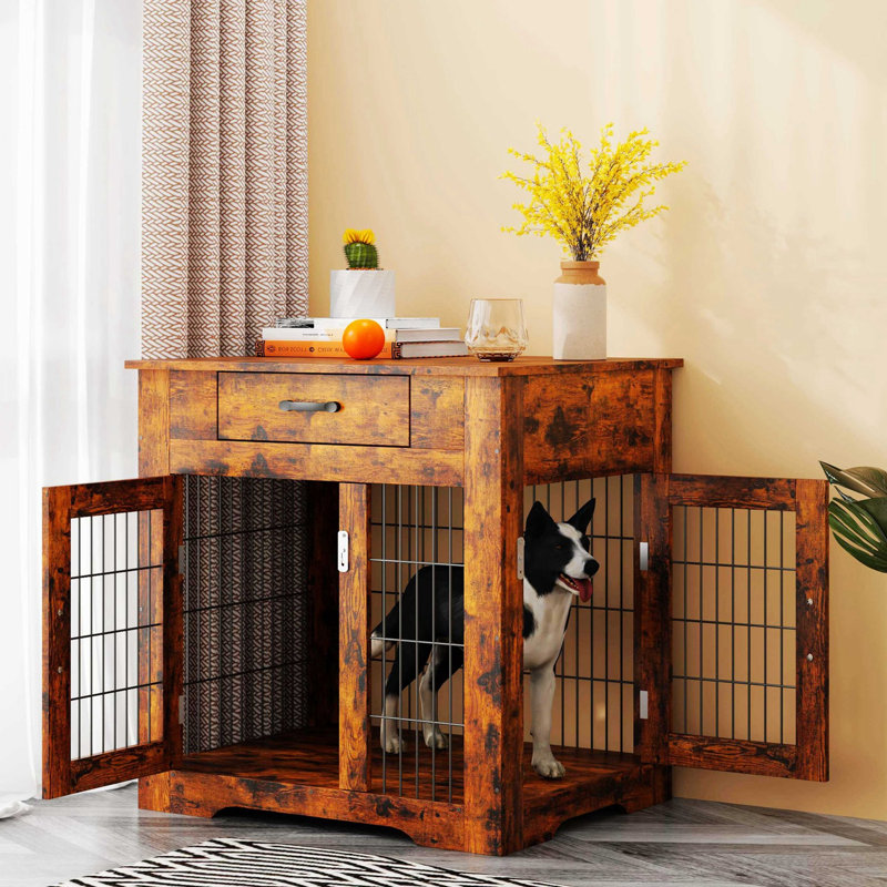 Niche pour chien Darylene, Brun rustique