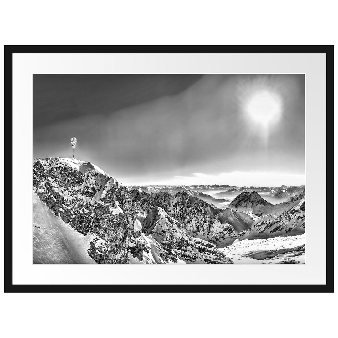 Gerahmtes Poster Zugspitze in Sunlight