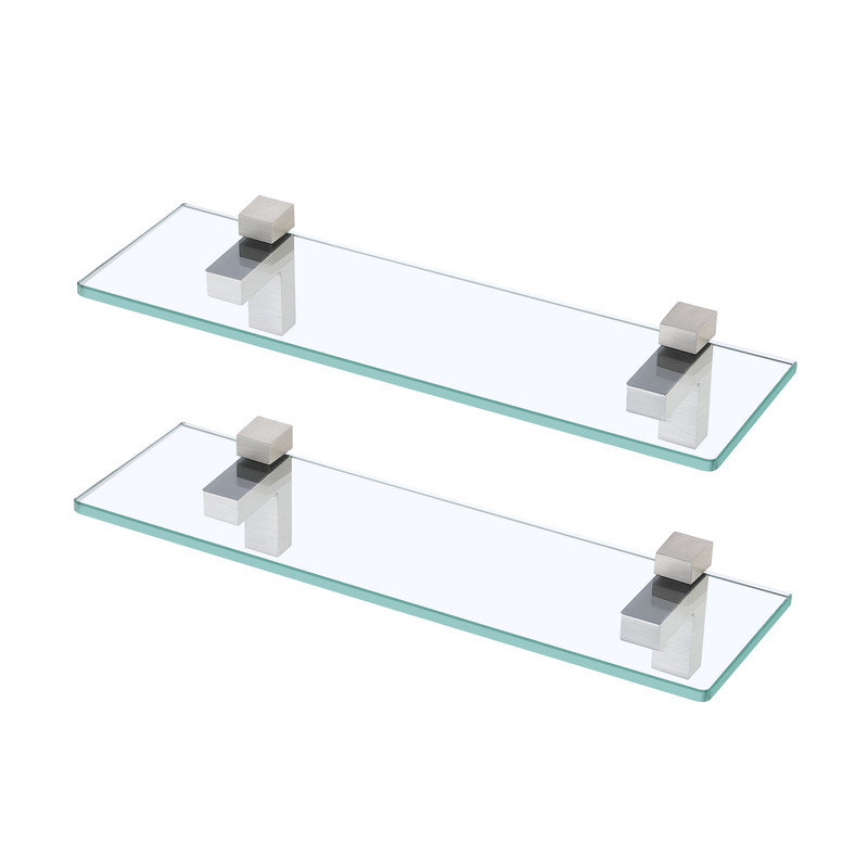 Tablette de salle de bain Keyshia, Nickel brossé, H 3,5 po x l 15,75 po x P 4,72 po