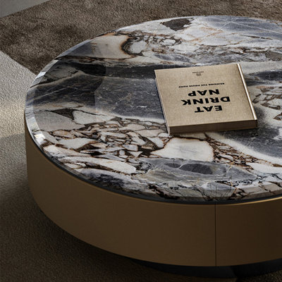 Luxury-Style Round Marble Coffee Table