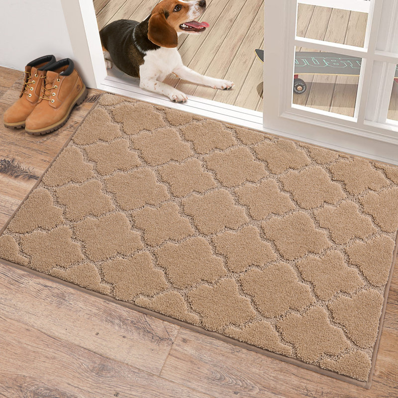 Paillasson d'extérieur antidérapant Monfield, Beige, L 24 po x L 36 po