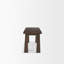 Banc rectangulaire en bois massif brun foncé Kendrich