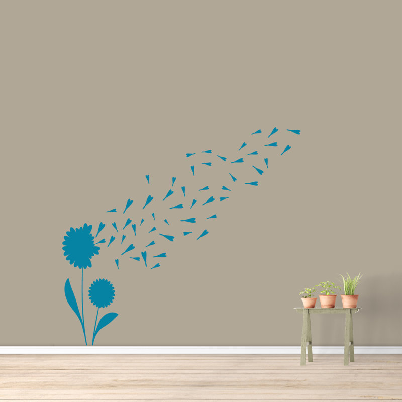 Adhésif décoratif pissenlits, Bleu sarcelle