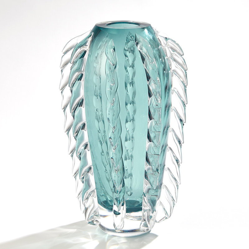 Vase à franges - Azur
