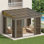 Solarium en polycarbonate 10 po x 12 pi, solarium mural avec portes coulissantes verrouillables et fenêtres réglables, abri de jardin pour spa, terrasse et terrasse, brun