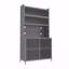 Garde-manger de 73 po de hauteur avec 6 tablettes réglables, rangement en métal spacieux, conception anti-basculement pour une vie organisée-547473928