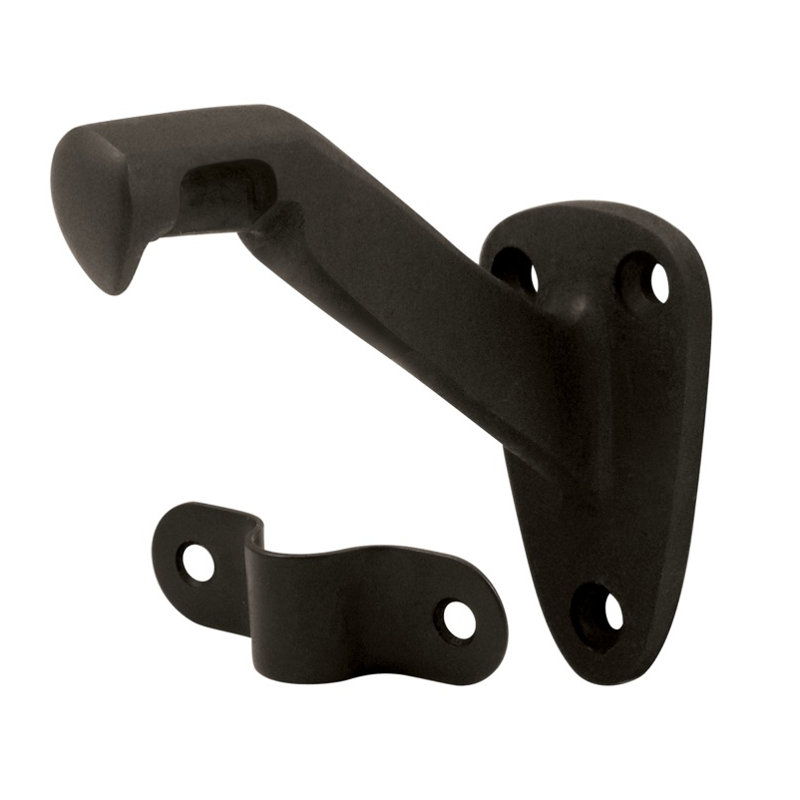 3.26" Projection Hand Rail Brackets, Antique Brass