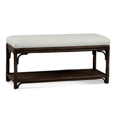 Summer Retreat Wicker Shelf Storage Bench