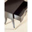 Transitional Black Lacquer One-Drawer Nightstand