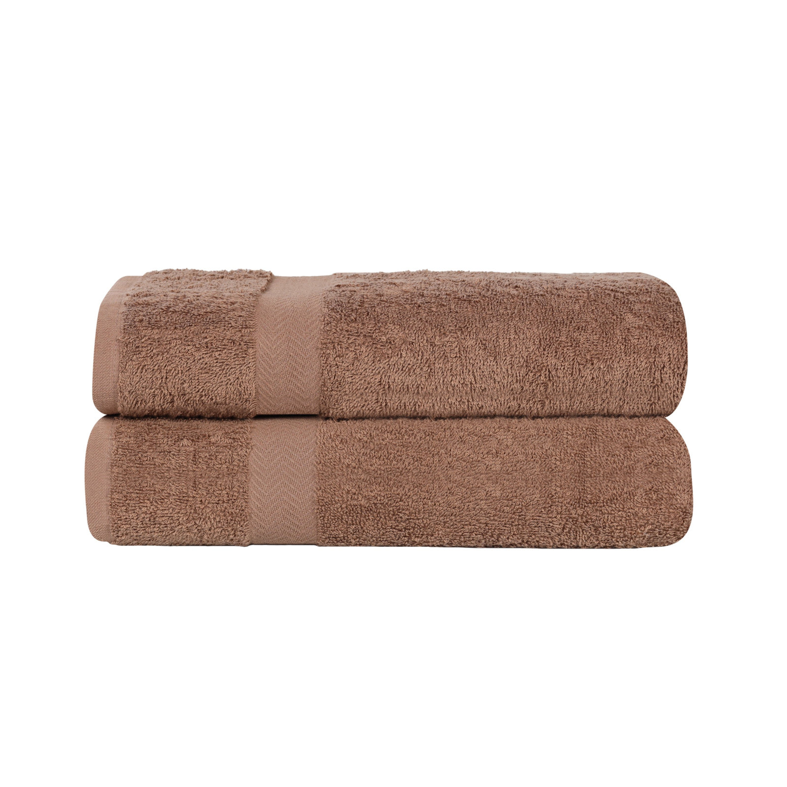 Quick-Drying Cotton Washcloth, Latte, 2 Pieces Towel Set