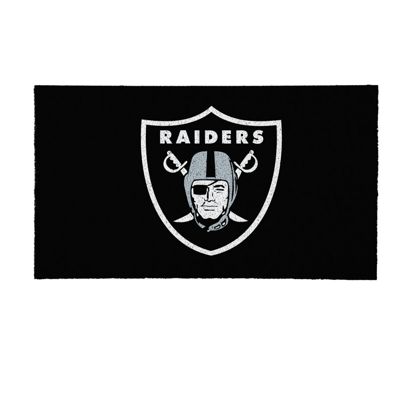 Tapis en PVC pleine couleur, 16 po x 28 po, Las Vegas Raiders